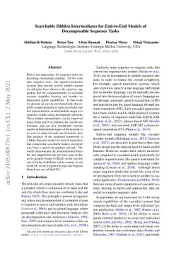 Searchable Hidden Intermediates for End-to-End Models of Decomposable
  Sequence Tasks