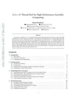 A C++17 Thread Pool for High-Performance Scientific Computing