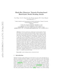 Black-Box Dissector: Towards Erasing-based Hard-Label Model Stealing
  Attack