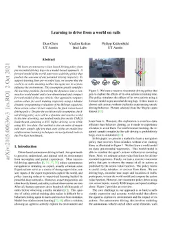 Learning to drive from a world on rails