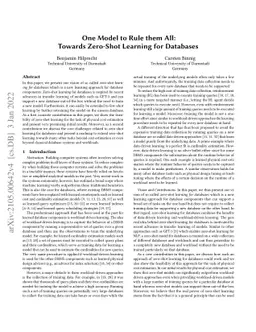 One Model to Rule them All: Towards Zero-Shot Learning for Databases