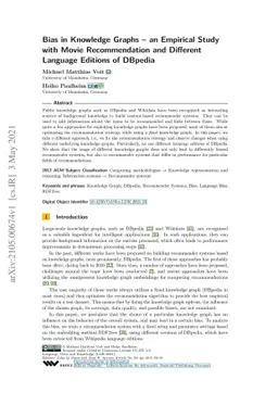 Bias in Knowledge Graphs -- an Empirical Study with Movie Recommendation
  and Different Language Editions of DBpedia