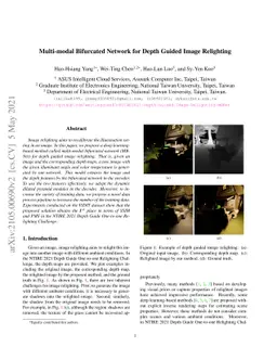 Multi-modal Bifurcated Network for Depth Guided Image Relighting