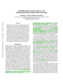 Exploiting Audio-Visual Consistency with Partial Supervision for Spatial
  Audio Generation