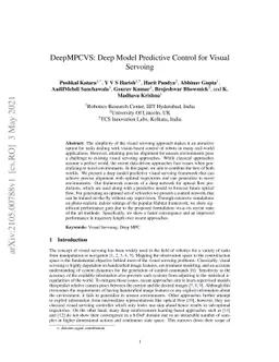 DeepMPCVS: Deep Model Predictive Control for Visual Servoing