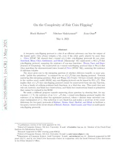 On the Complexity of Fair Coin Flipping