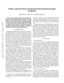 Weakly supervised deep learning-based intracranial hemorrhage
  localization