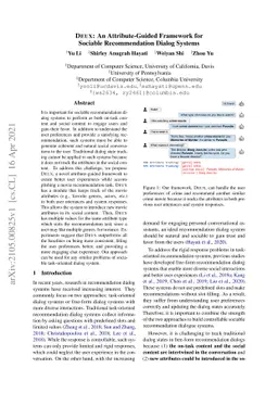 DEUX: An Attribute-Guided Framework for Sociable Recommendation Dialog
  Systems