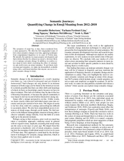 Semantic Journeys: Quantifying Change in Emoji Meaning from 2012-2018