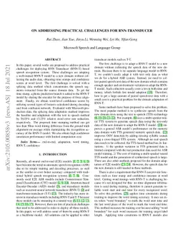 On Addressing Practical Challenges for RNN-Transducer