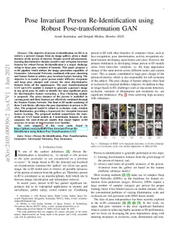 Pose Invariant Person Re-Identification using Robust Pose-transformation
  GAN