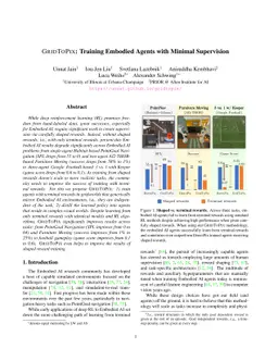 GridToPix: Training Embodied Agents with Minimal Supervision