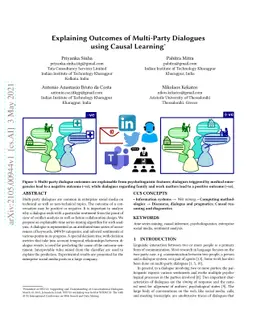 Explaining Outcomes of Multi-Party Dialogues using Causal Learning