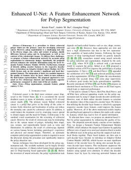 Enhanced U-Net: A Feature Enhancement Network for Polyp Segmentation