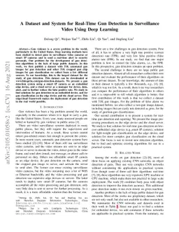 A Dataset and System for Real-Time Gun Detection in Surveillance Video
  Using Deep Learning