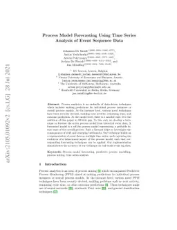 Process Model Forecasting Using Time Series Analysis of Event Sequence
  Data