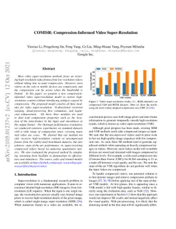 COMISR: Compression-Informed Video Super-Resolution