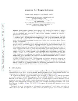 Quantum Key-length Extension