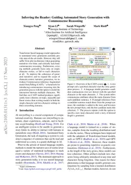 Inferring the Reader: Guiding Automated Story Generation with
  Commonsense Reasoning