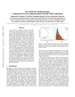 One Model for All Quantization: A Quantized Network Supporting Hot-Swap
  Bit-Width Adjustment