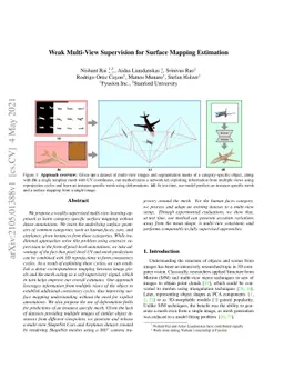 Weak Multi-View Supervision for Surface Mapping Estimation