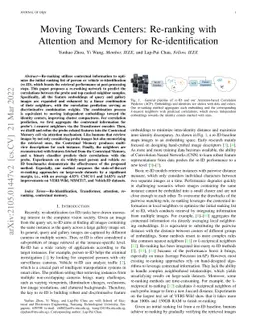 Moving Towards Centers: Re-ranking with Attention and Memory for
  Re-identification