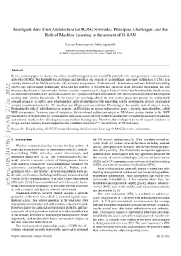 Intelligent Zero Trust Architecture for 5G/6G Networks: Principles,
  Challenges, and the Role of Machine Learning in the context of O-RAN