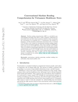 Conversational Machine Reading Comprehension for Vietnamese Healthcare
  Texts