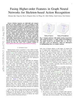 Fusing Higher-order Features in Graph Neural Networks for Skeleton-based
  Action Recognition