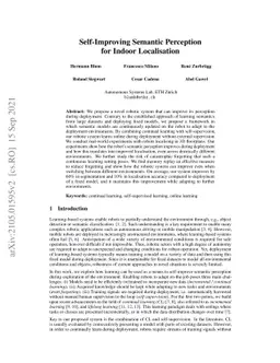 Self-Improving Semantic Perception for Indoor Localisation