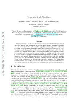 Reservoir Stack Machines