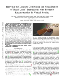 Reliving the Dataset: Combining the Visualization of Road Users' Interactions with Scenario Reconstruction in Virtual Reality