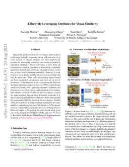 Effectively Leveraging Attributes for Visual Similarity