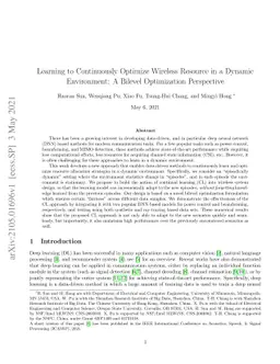 Learning to Continuously Optimize Wireless Resource in a Dynamic
  Environment: A Bilevel Optimization Perspective