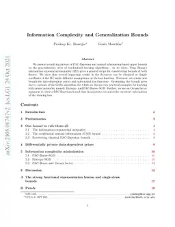 Information Complexity and Generalization Bounds