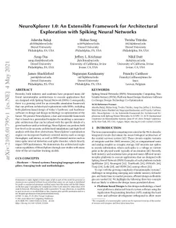NeuroXplorer 1.0: An Extensible Framework for Architectural Exploration
  with Spiking Neural Networks