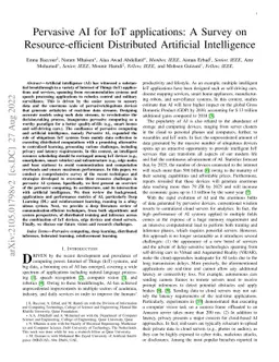 Pervasive AI for IoT applications: A Survey on Resource-efficient
  Distributed Artificial Intelligence