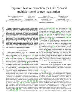 Improved feature extraction for CRNN-based multiple sound source
  localization