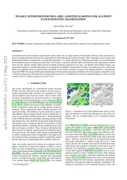 Weakly Supervised Pseudo-Label assisted Learning for ALS Point Cloud
  Semantic Segmentation