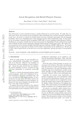 Accent Recognition with Hybrid Phonetic Features