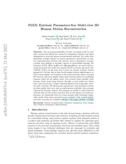 FLEX: Extrinsic Parameters-free Multi-view 3D Human Motion
  Reconstruction