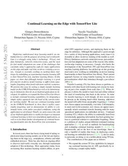Continual Learning on the Edge with TensorFlow Lite