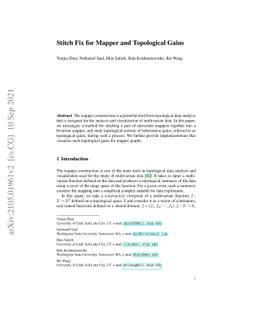 Stitch Fix for Mapper and Topological Gains