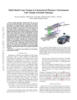 Multi-Modal Loop Closing in Unstructured Planetary Environments with
  Visually Enriched Submaps