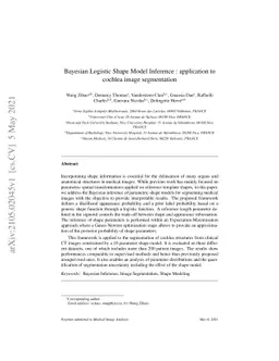 Bayesian Logistic Shape Model Inference: application to cochlea image
  segmentation