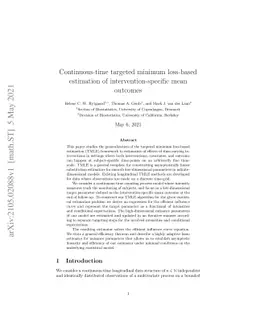 Continuous-time targeted minimum loss-based estimation of
  intervention-specific mean outcomes
