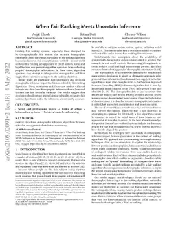 When Fair Ranking Meets Uncertain Inference