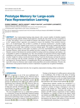 Prototype Memory for Large-scale Face Representation Learning