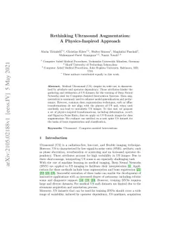 Rethinking Ultrasound Augmentation: A Physics-Inspired Approach