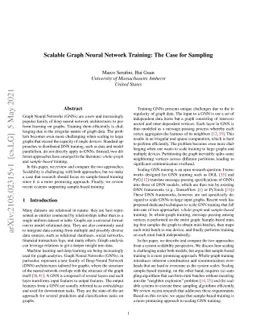 Scalable Graph Neural Network Training: The Case for Sampling